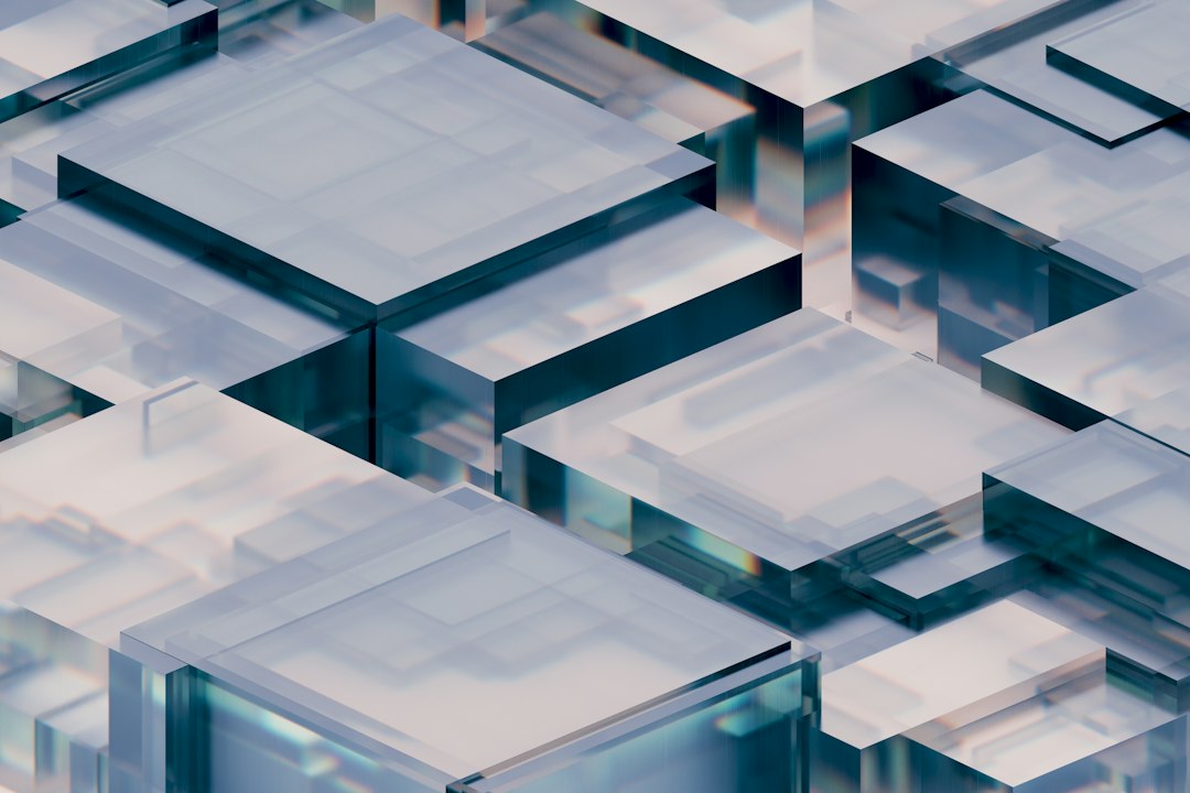 Stacked cubes 3D render